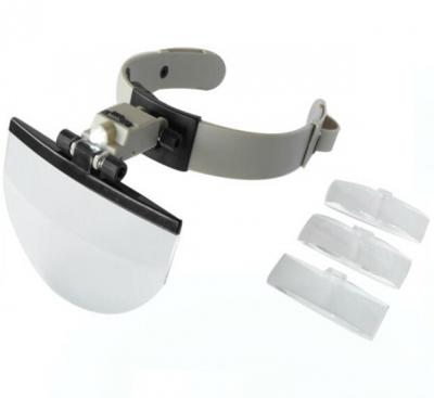 BAŞA TAKILAN BÜYÜTEÇ - 3 LED IŞIKLI - 4 YEDEK MERCEK - MG81001E
