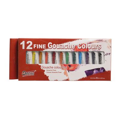 GUAJ BOYA     12 RENK 12 ML`LIK SET