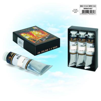 MARIE`S YAĞLI BOYA - 50 ml - 3'LÜ PK. - 106 Zinc Titanium White